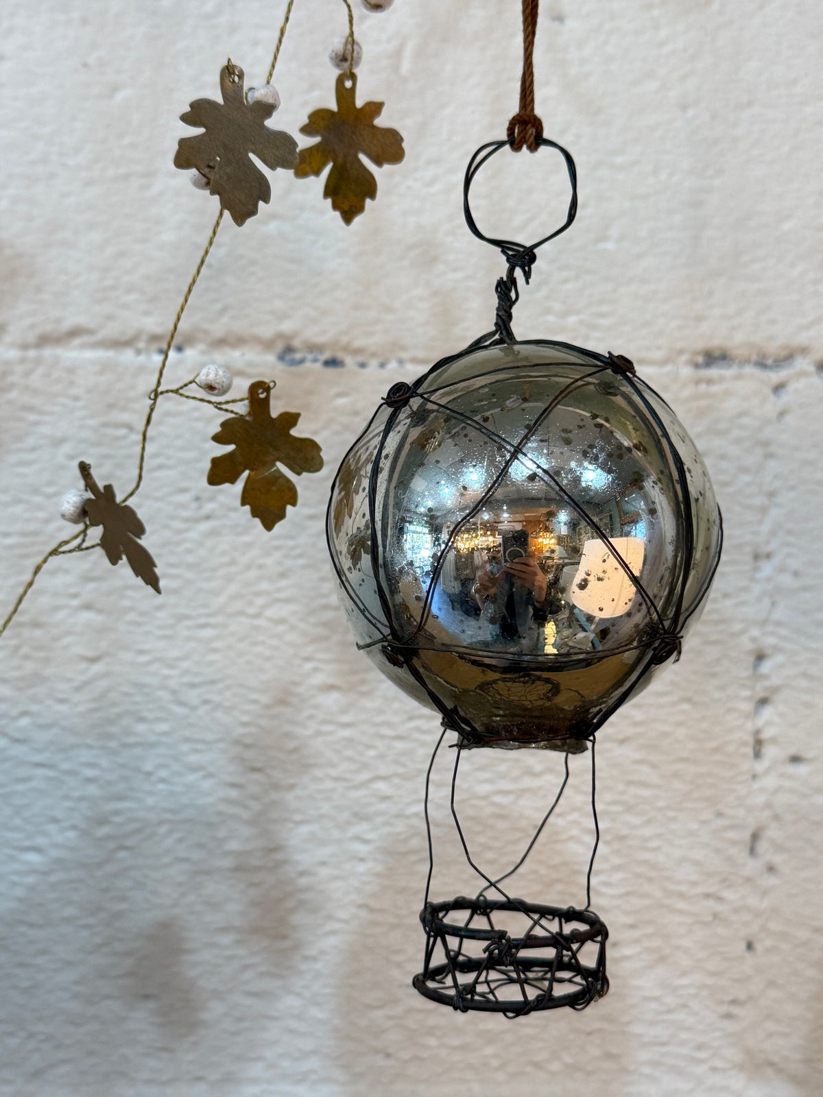 Glass Hot Air Ballon - hanging ornament