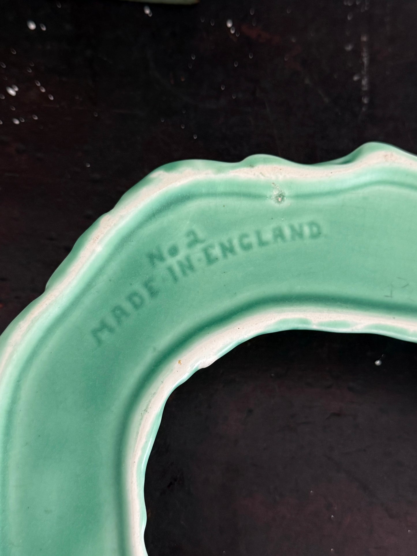 Vintage Green Flower Trough Vase