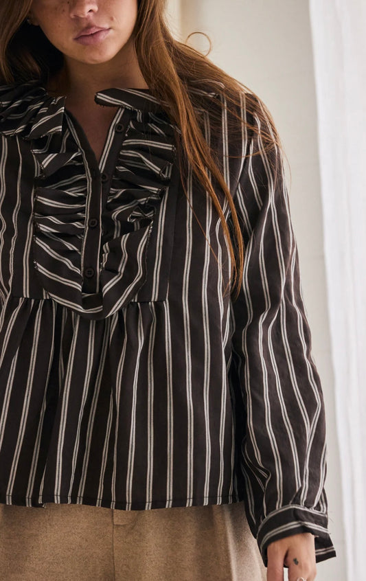 mamapapa - BON BON blouse - chocolate strip