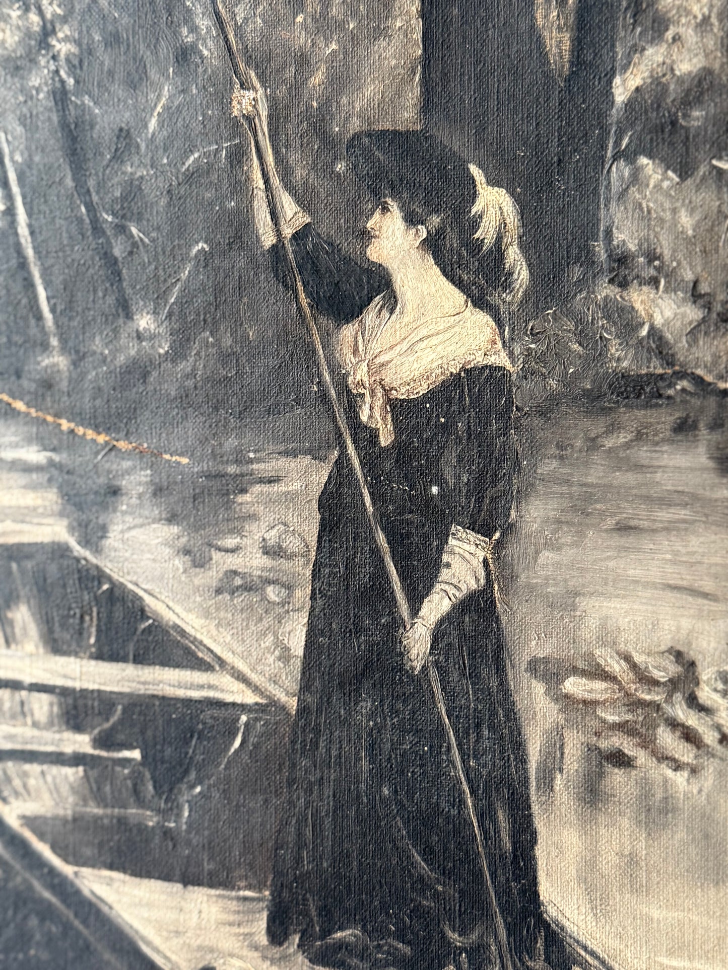 Antique Swan Painting