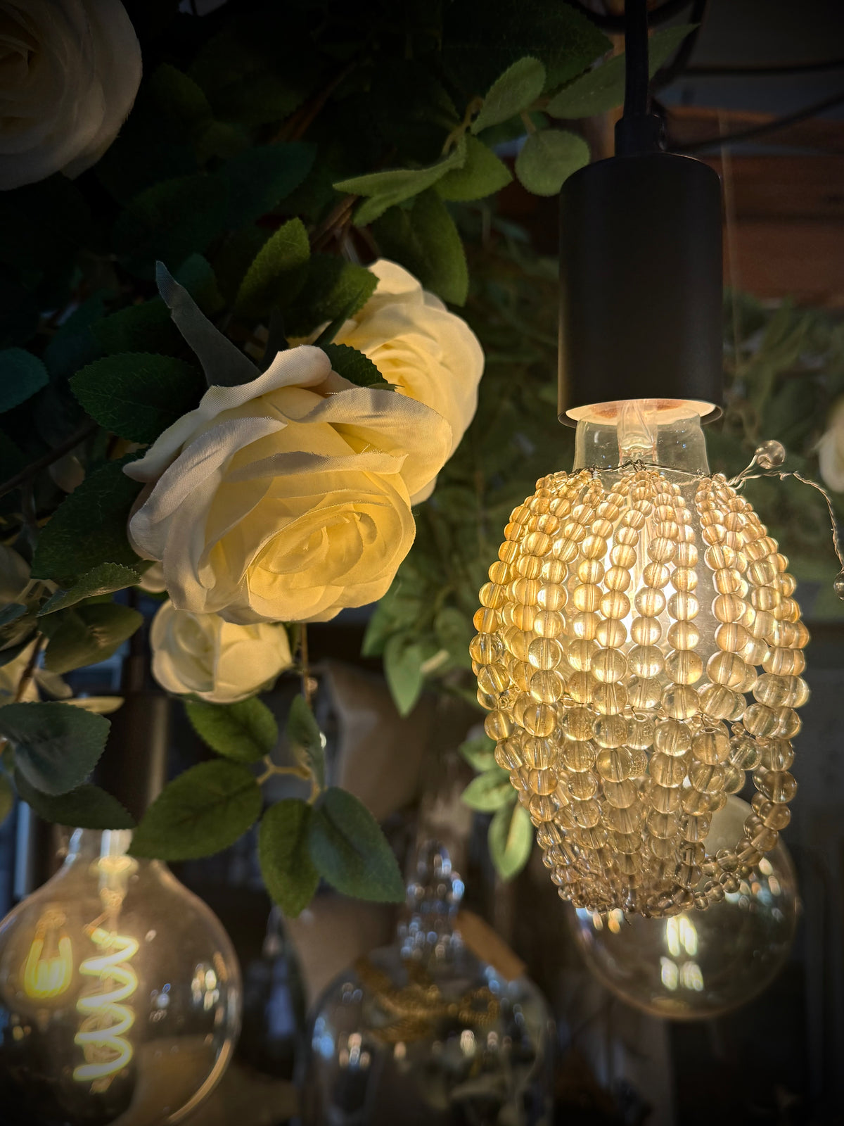 Glass Beaded Light Bulb Cover