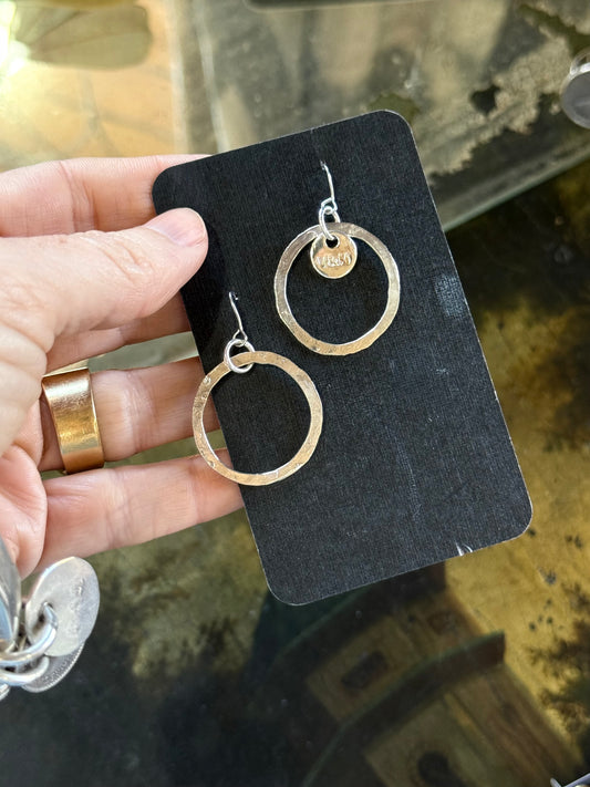 Art Jewellery - Silver Earrings - round small