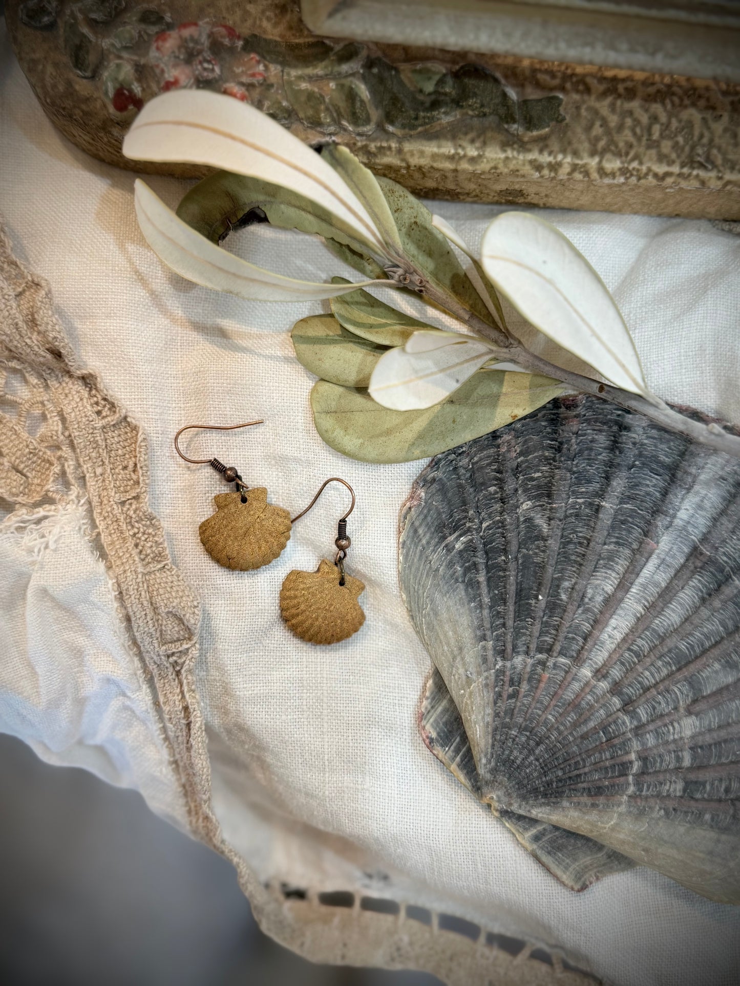 Seashell Copper Earrings - 3
