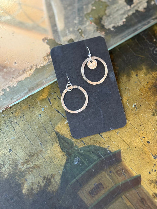 Art Jewellery - Silver Earrings - round small