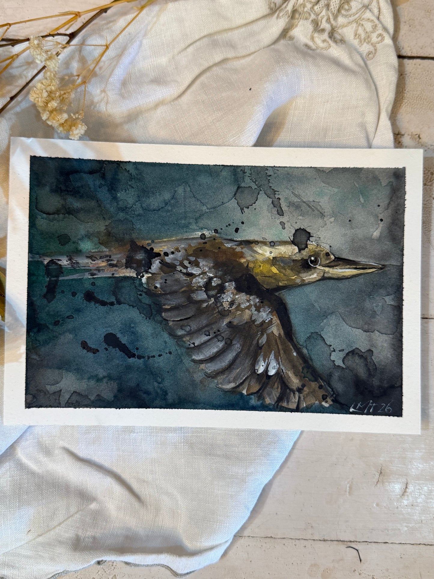 Water Colour; Indigo Echoes - unframed - Linda Titow