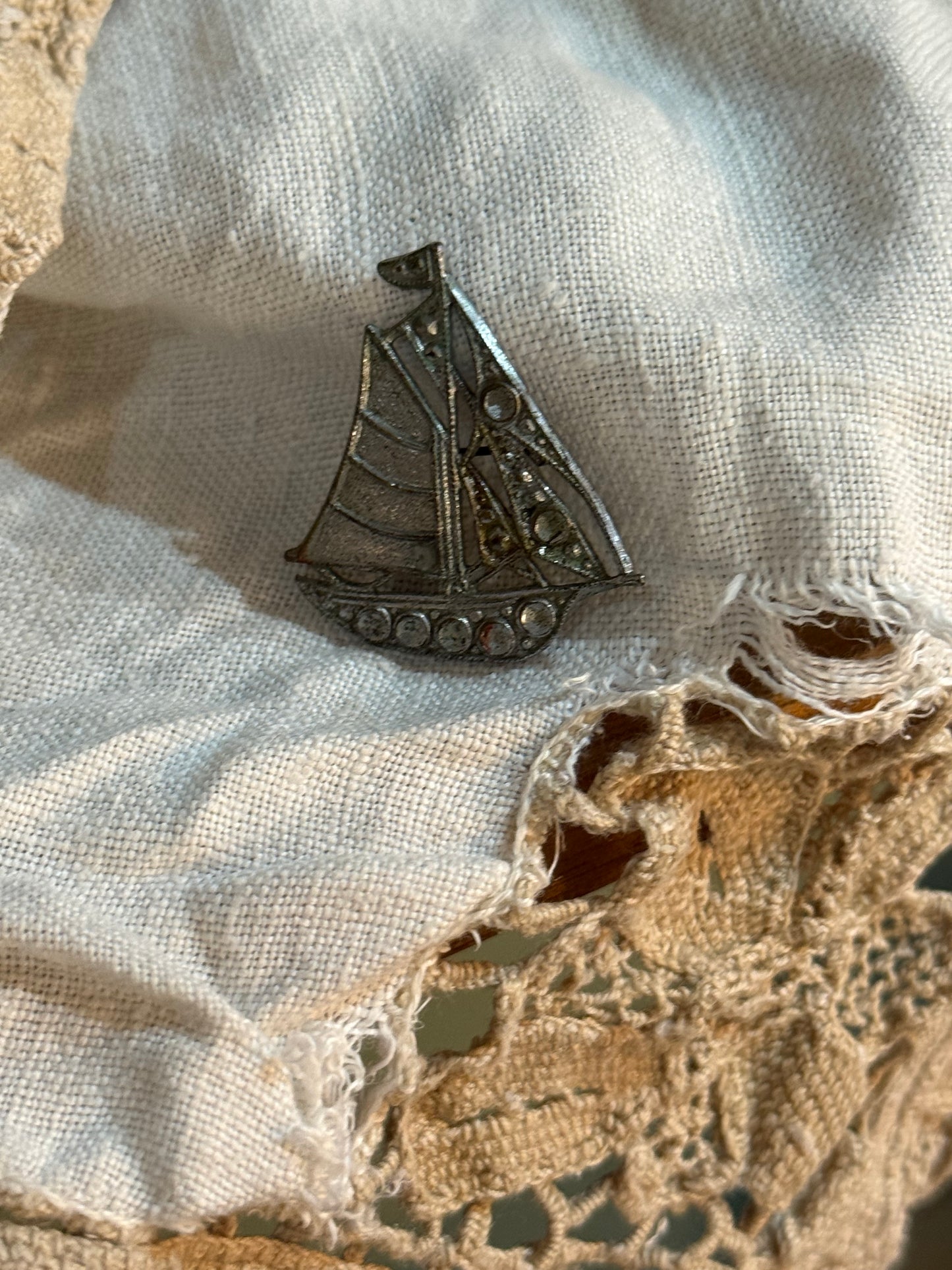 Vintage Sailboat Brooch