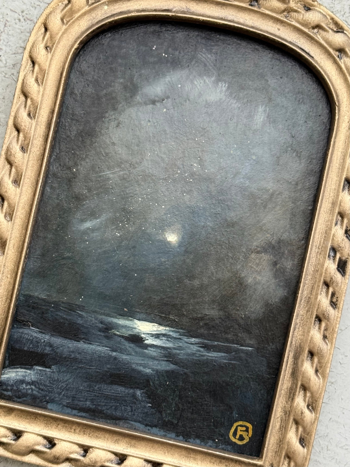 "The Sea and the Moon” series - #3 mini seascape by Fonda Shae