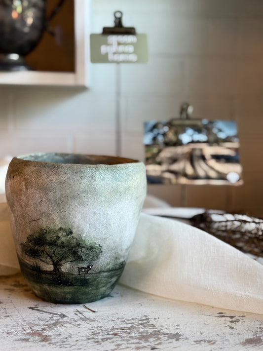 Linda Titow Art - Landscape Deep Bowl – little cow