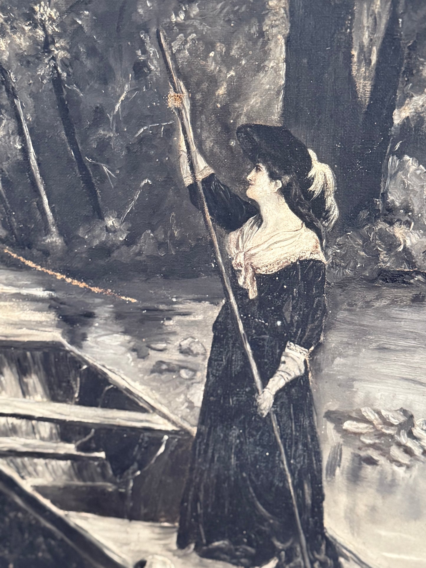 Antique Swan Painting