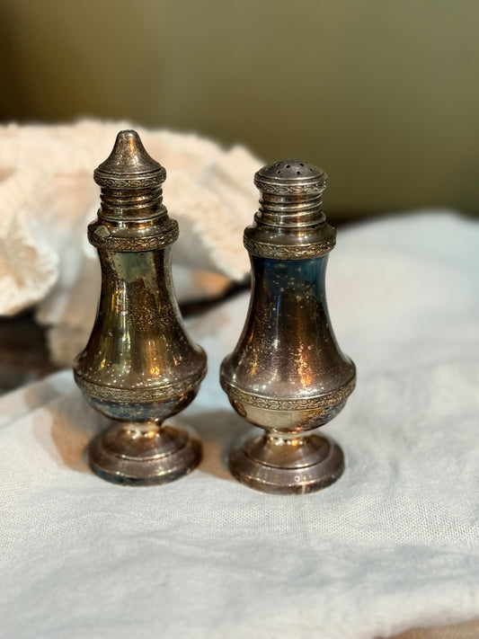Silver Salt & Pepper Shakers