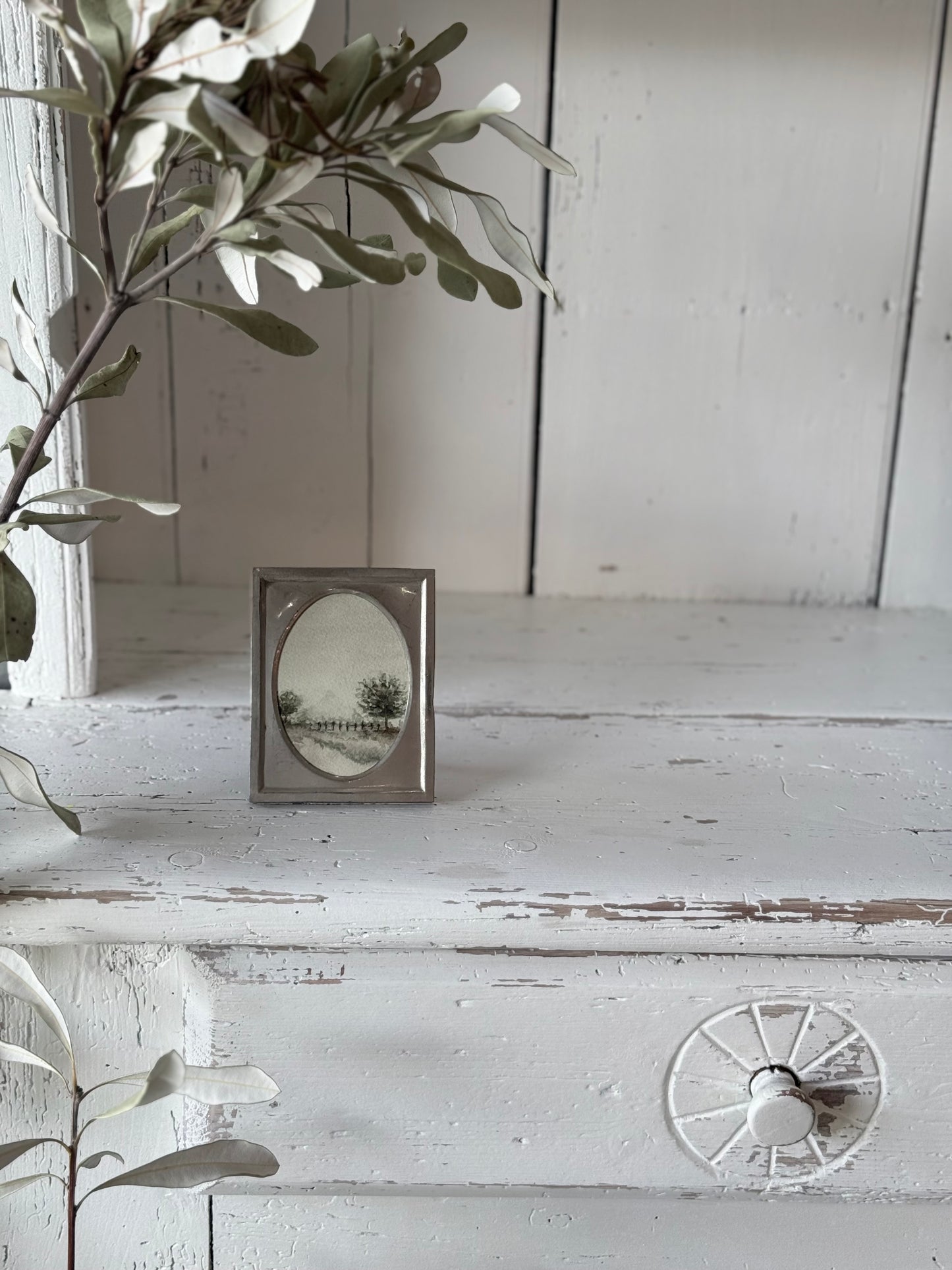 Mini Water Colour Landscape by JJ - Silver Simplicity Frame