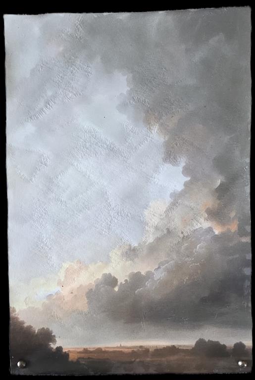 Antiqued Canvas Print - Vintage Clouds 20x30cm (CCLO)