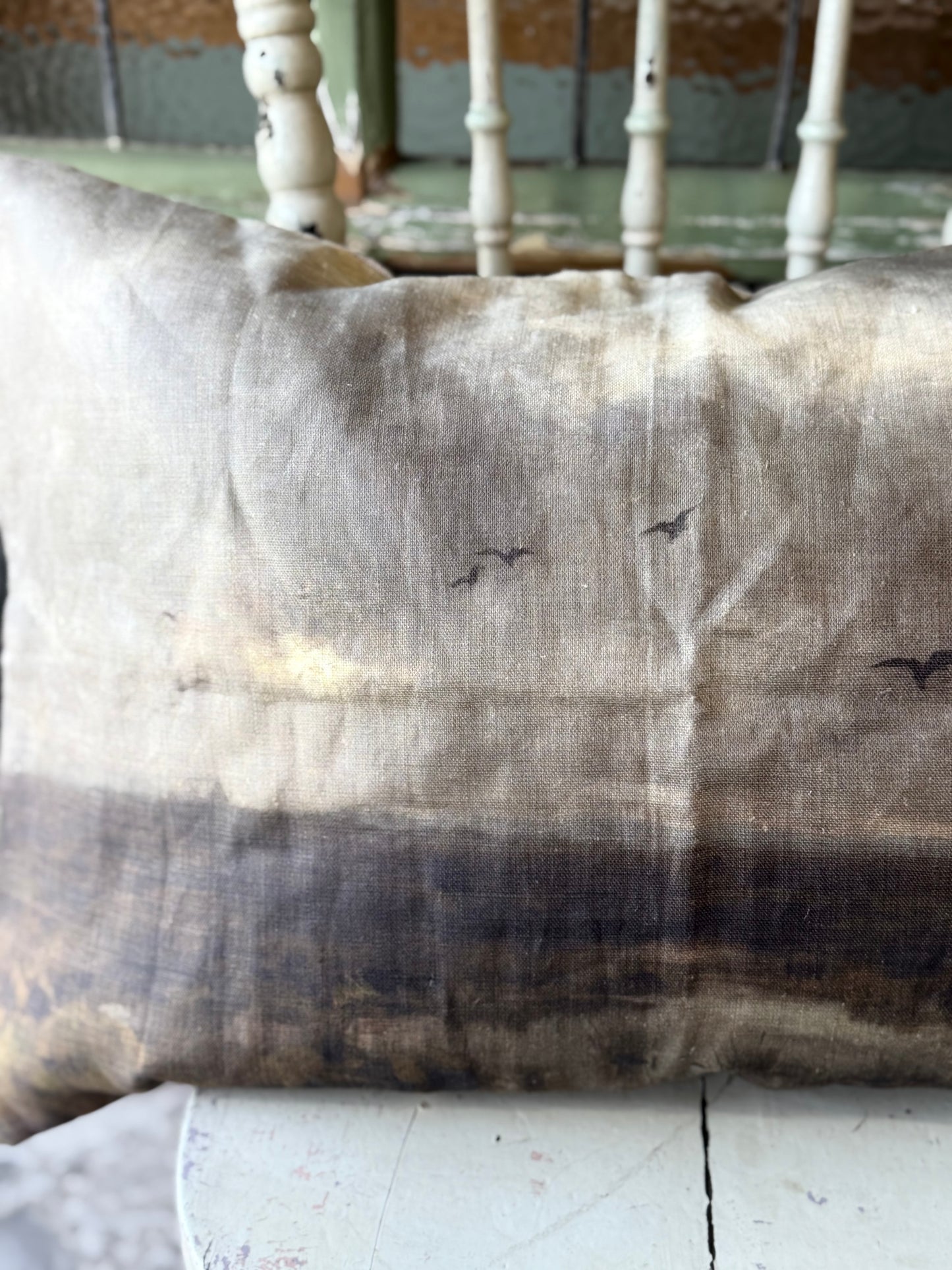 Marshes Linen Cushion - 62cmx40cm