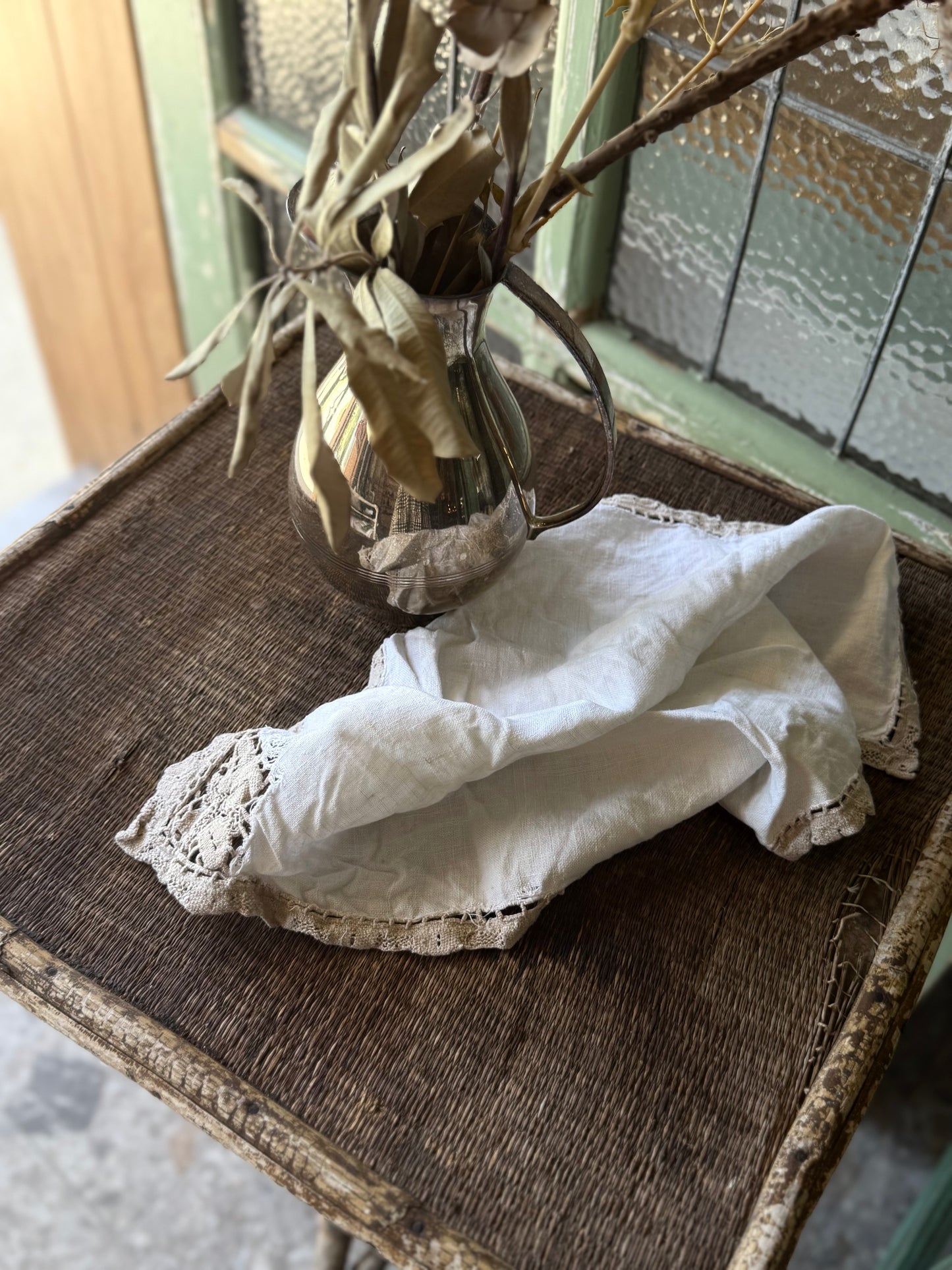 Tiger Cane Side Table