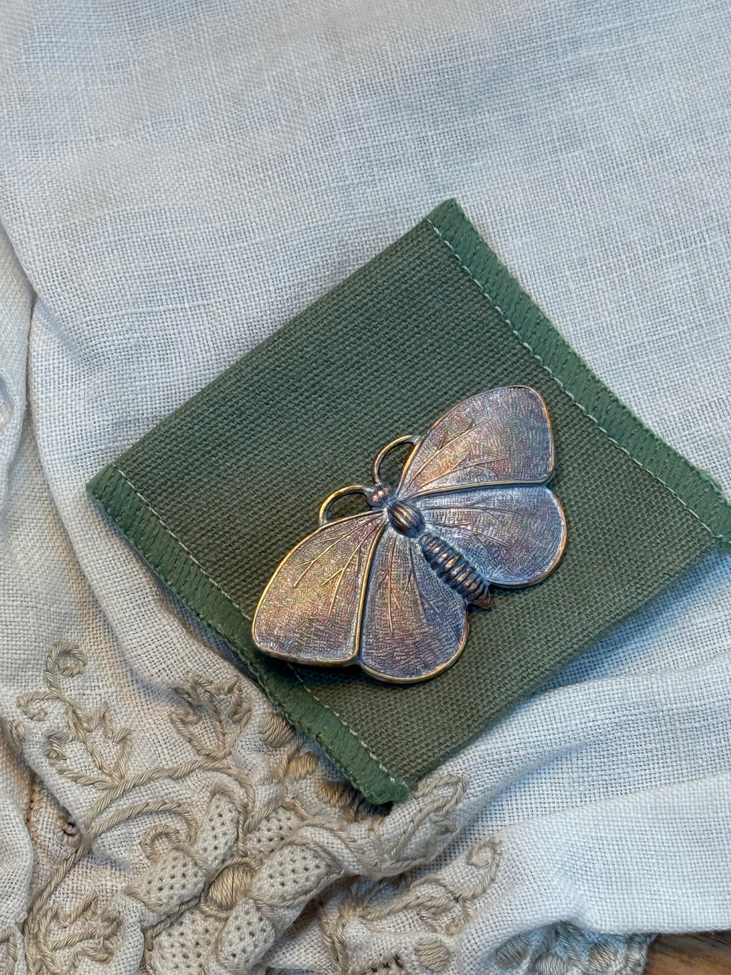 Antique Style Moth Butterfly Brooch
