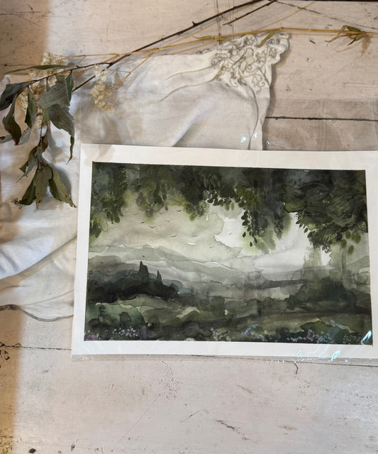 Water Colour; Verdant Canopy - unframed - Linda Titow