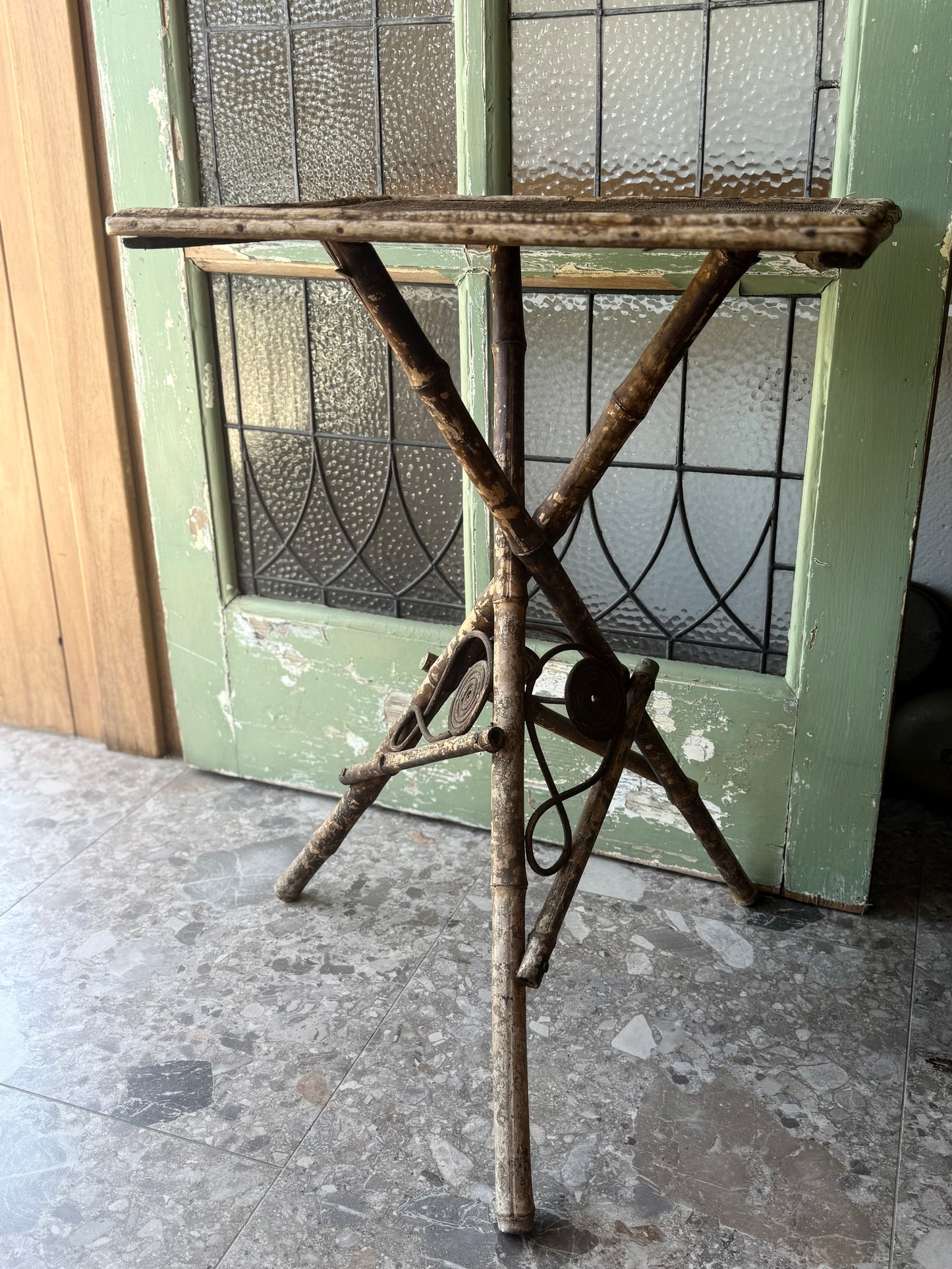 Tiger Cane Side Table