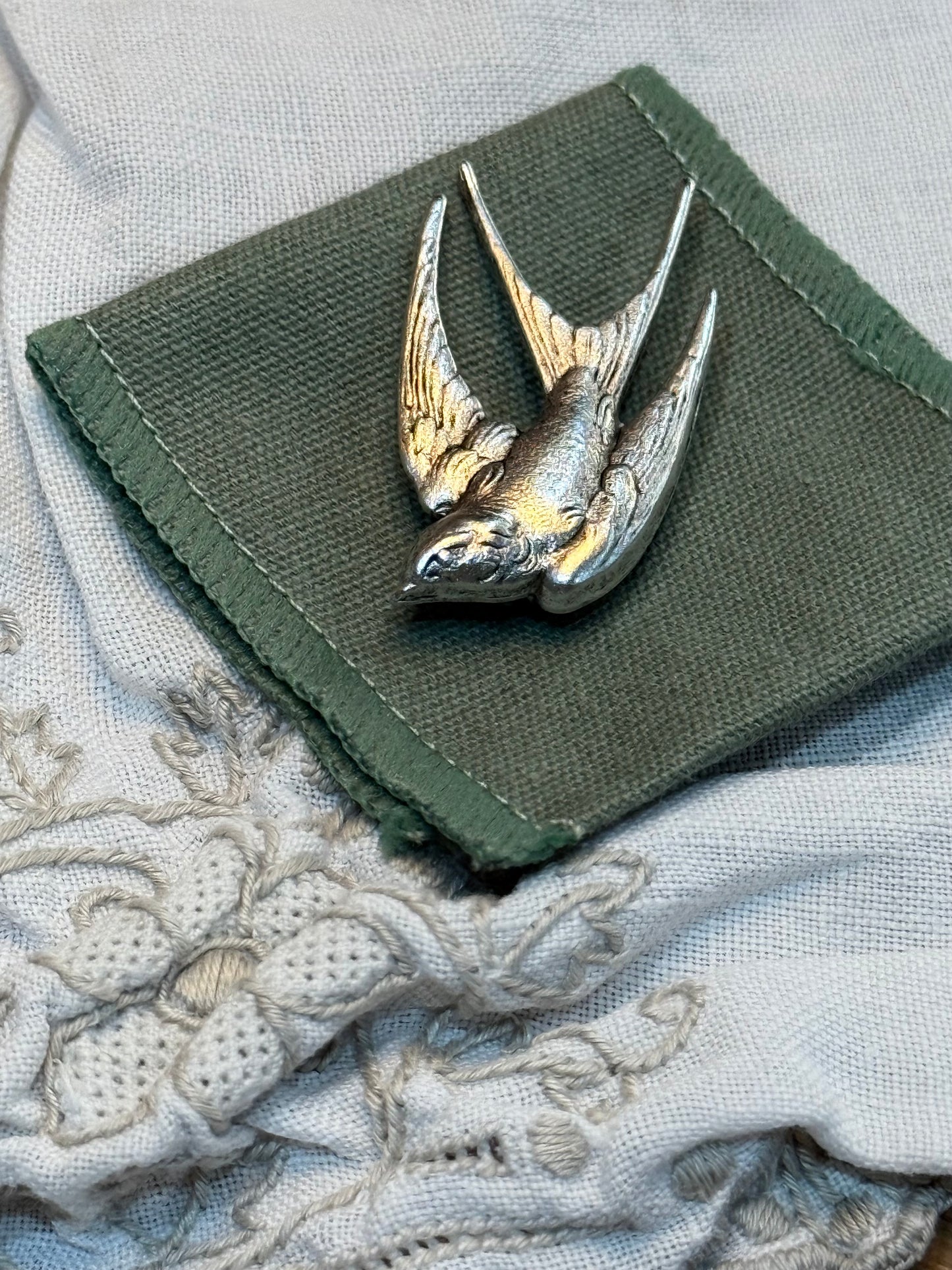 Antique Style Bird Brooch