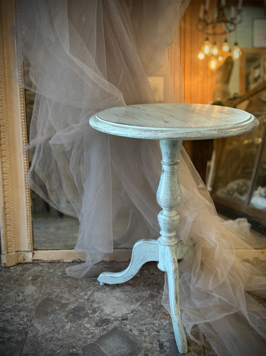 Small Powder Blue Pedestal Table