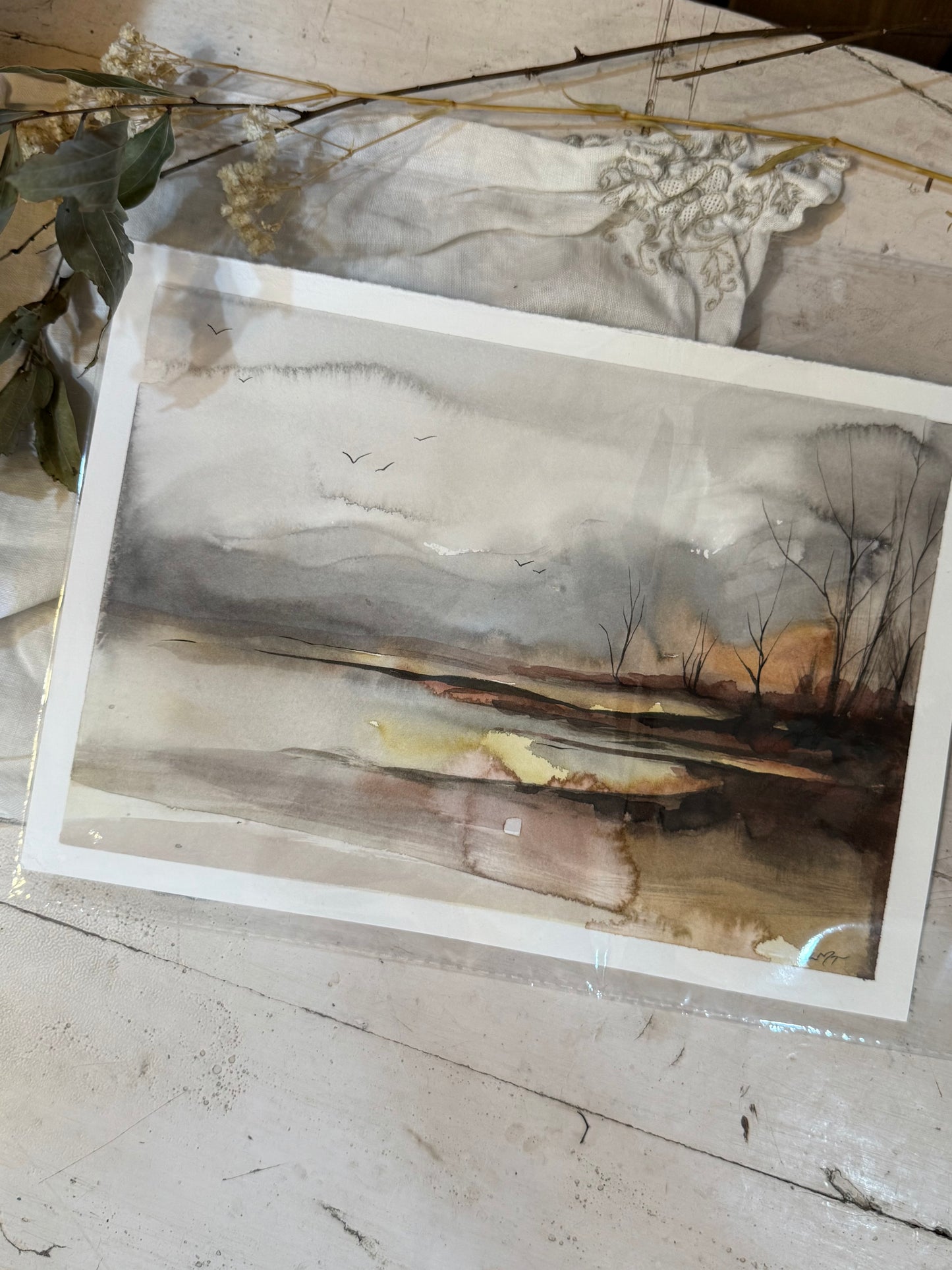 Water Colour; Twilight Still - unframed - Linda Titow