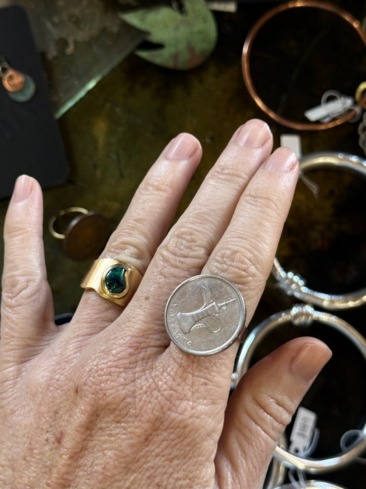 Art Jewellery - Salvaged Coin Ring 3