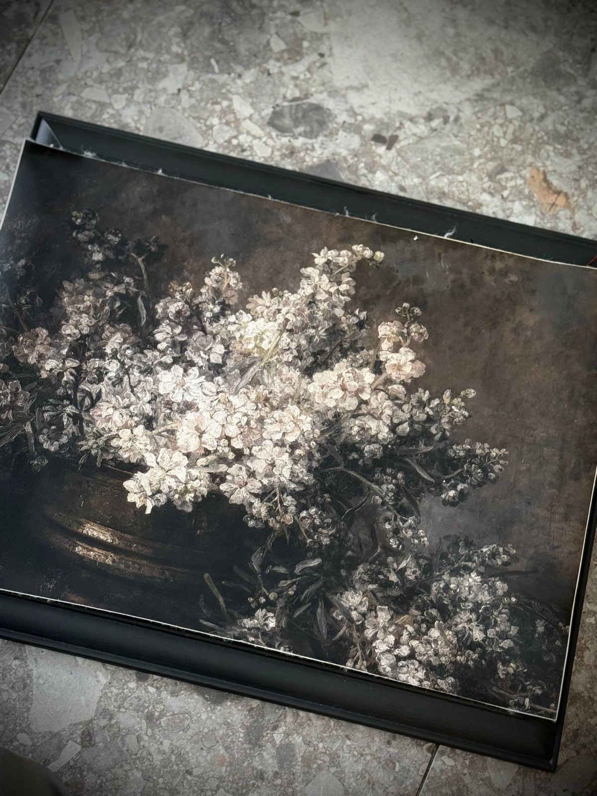 Antiqued Canvas Print - Day Roses 42cm x 30cm