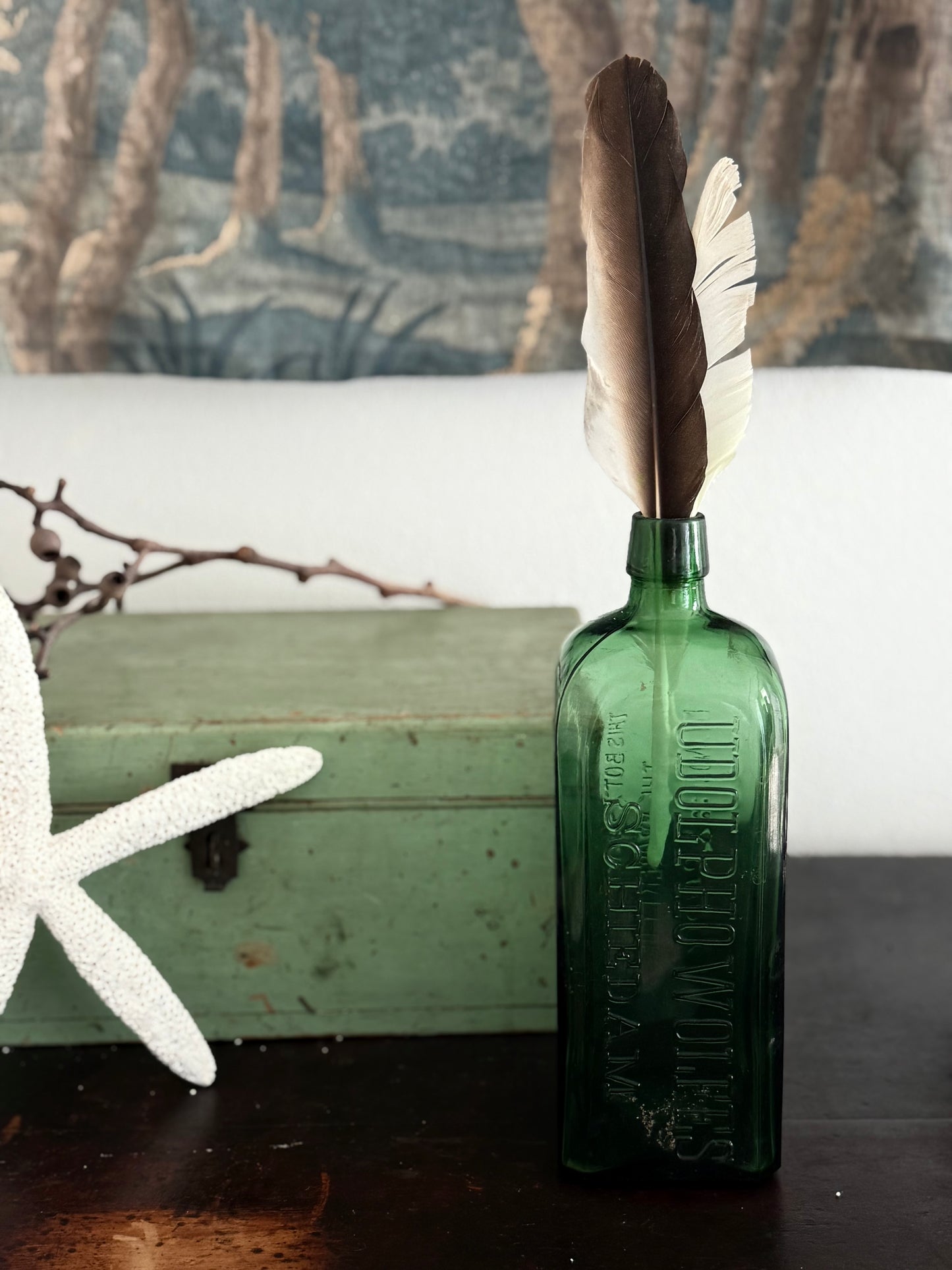 Old Green Schnapps Bottle