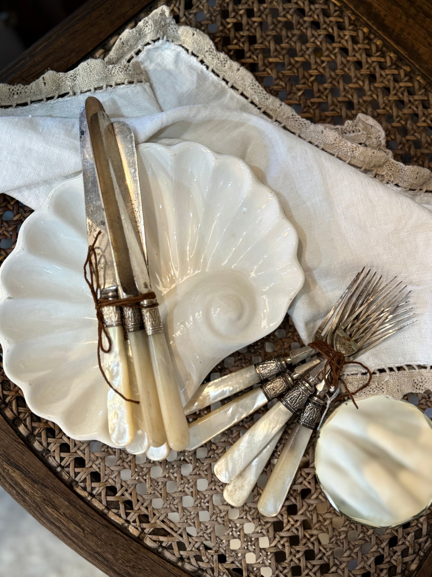 Vintage Mother-of-Pearl Cutlery Set