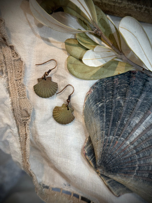 Seashell Copper Earrings - 2