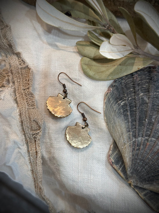 Seashell Copper Earrings - 3