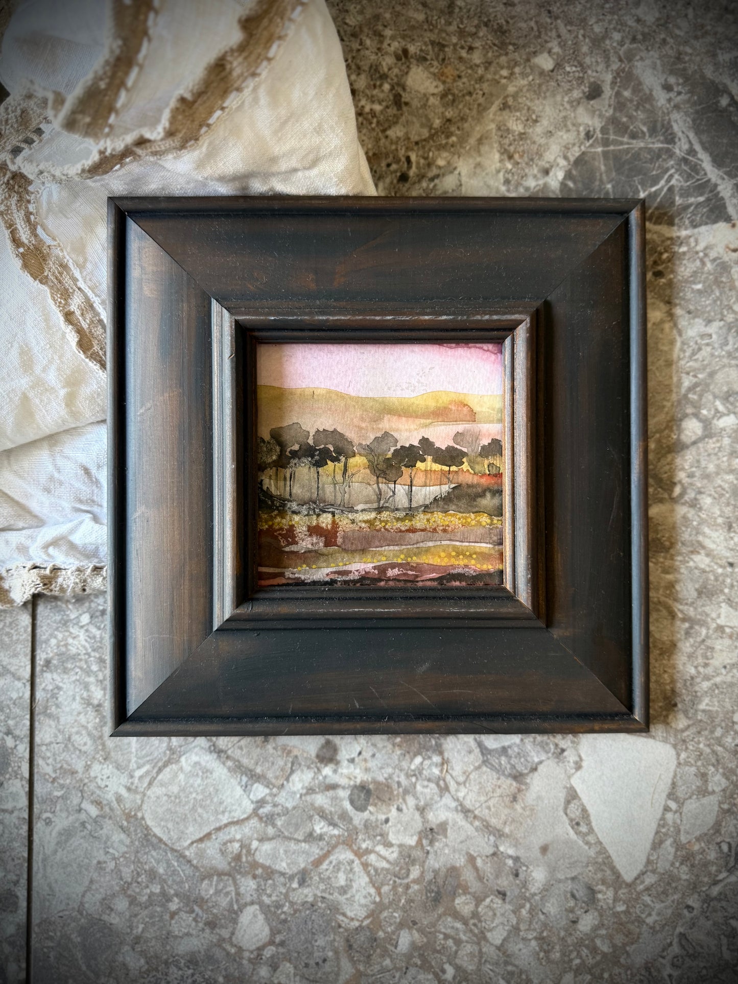 Water Colour; Umber Earth - framed - Linda Titow
