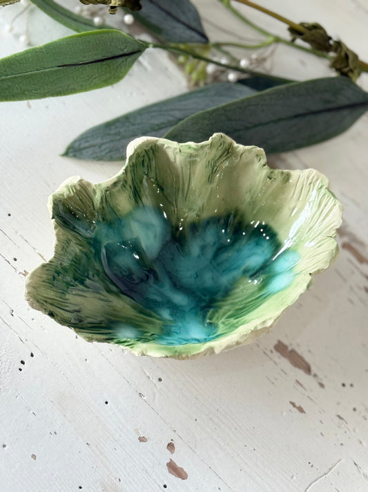 Ceramic Art Shell Dish - Linda Titow