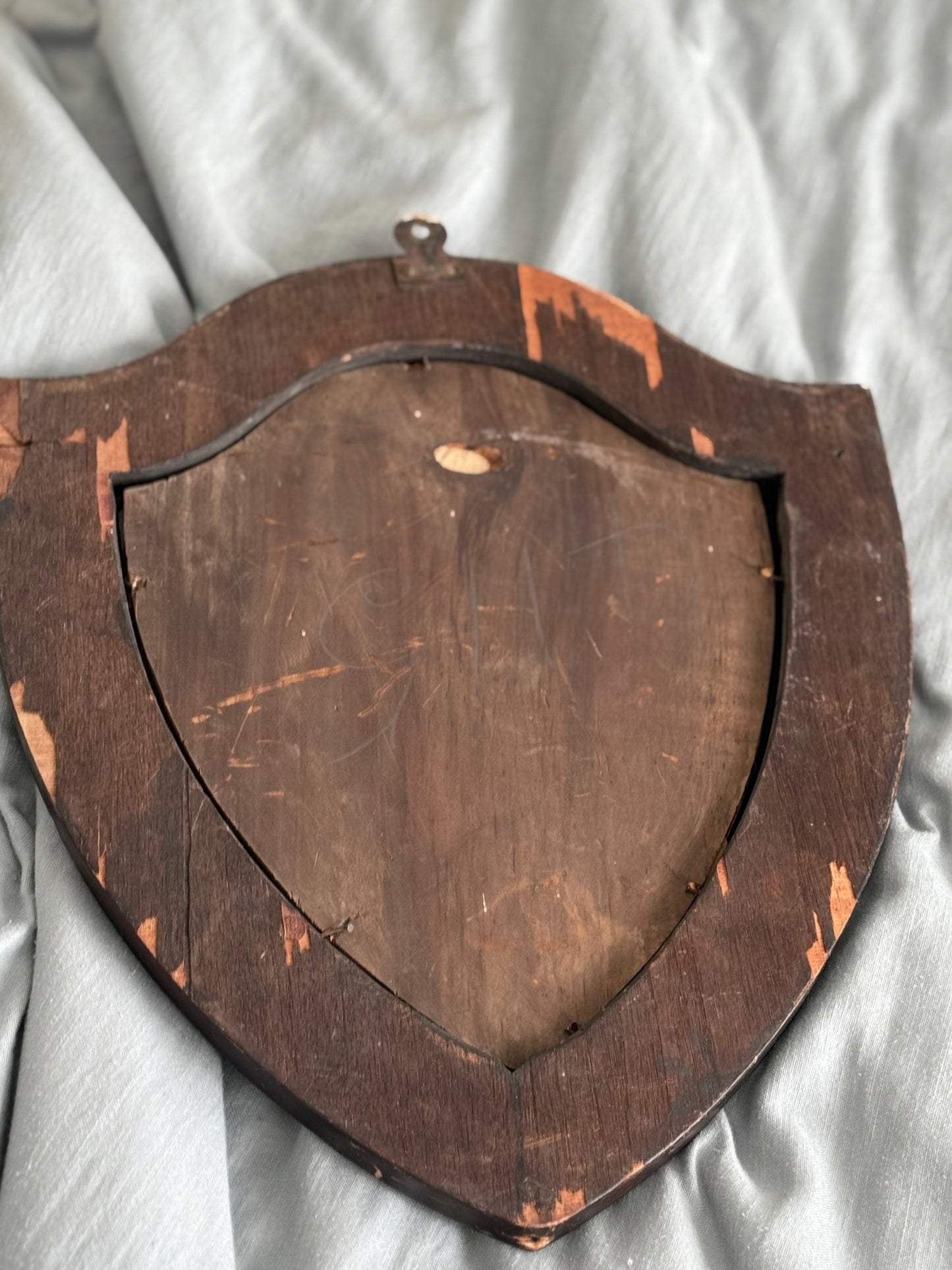 Vintage Shield-Shaped Mirror