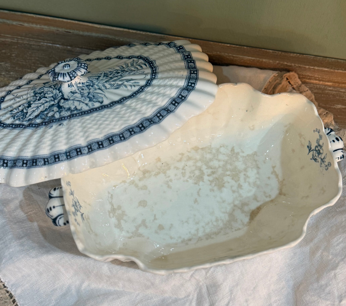 Antique Tureen Blue & White
