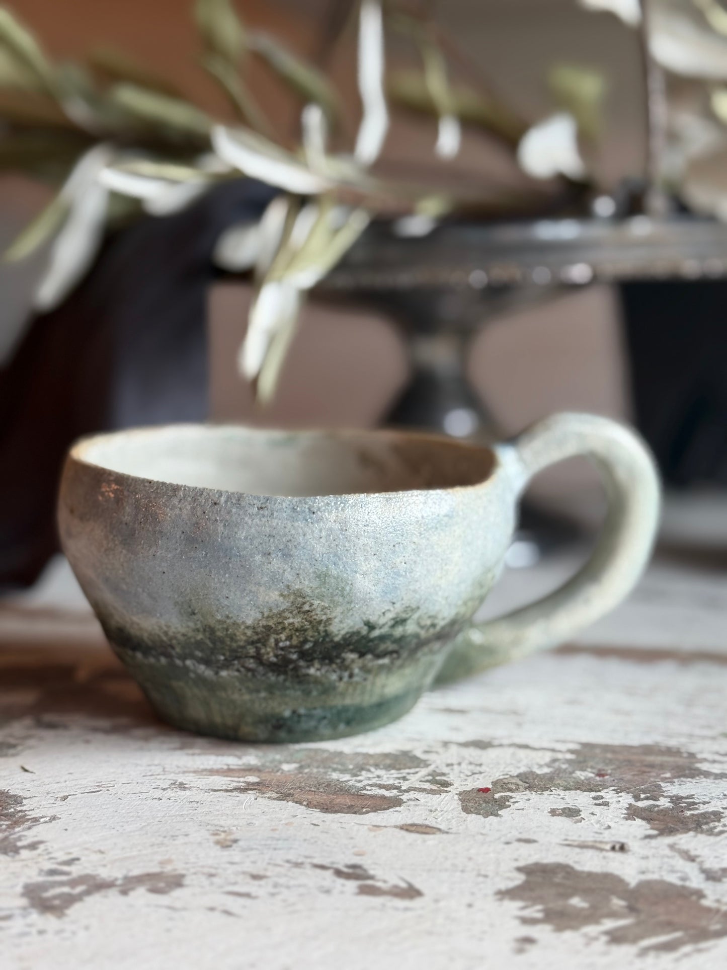 Linda Titow Art Teacup - Landscape Flowers