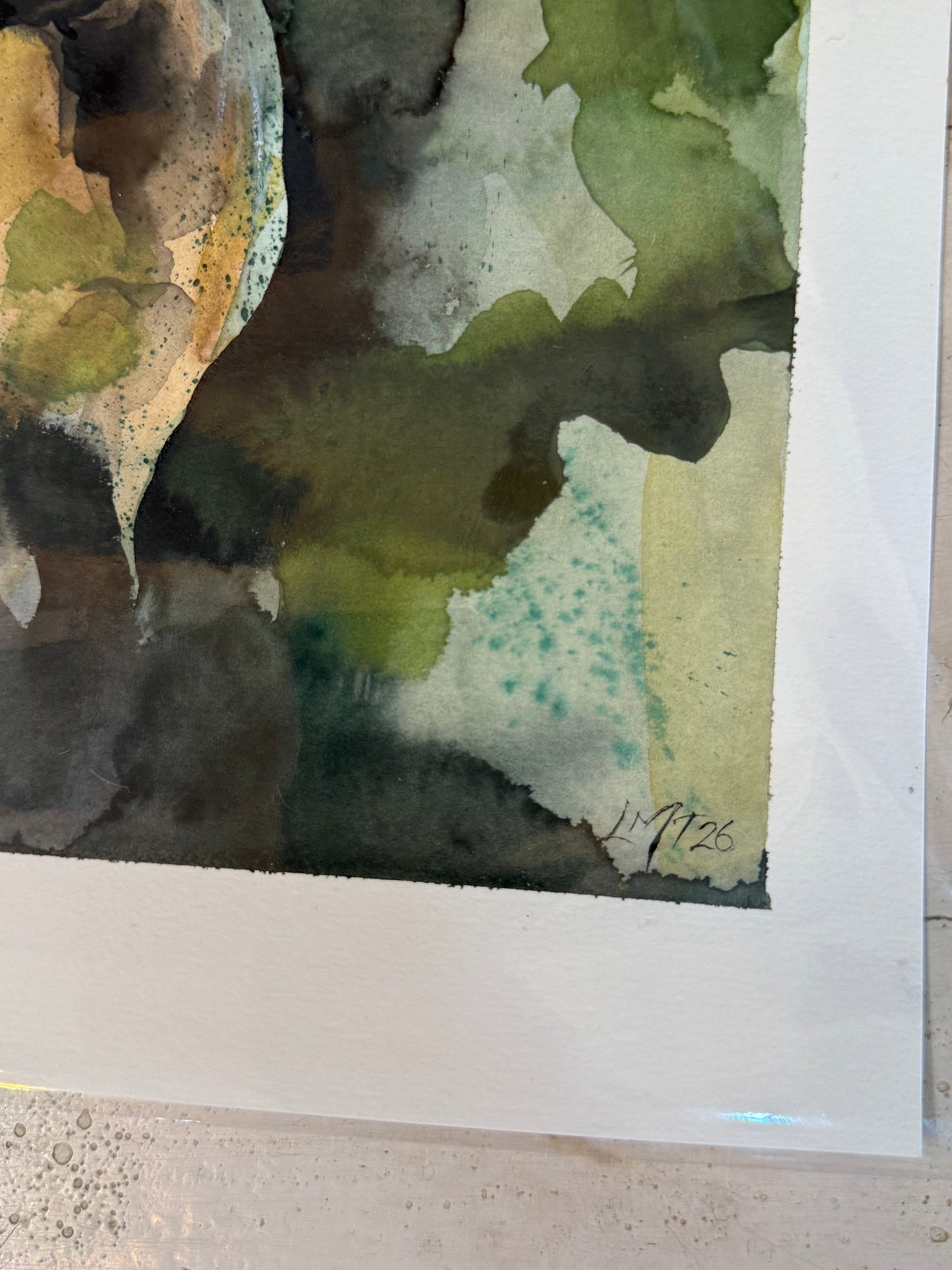 Water Colour; Emerald Majesty - unframed - Linda Titow