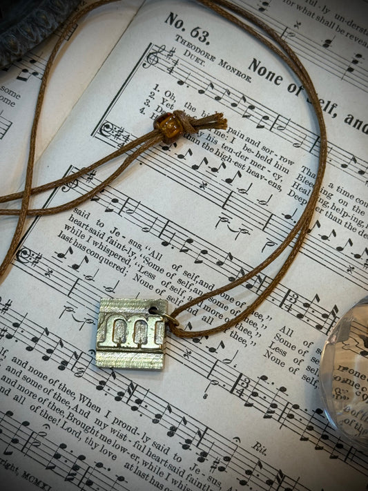 Art Jewellery - Brass Letter-type Pendant - m