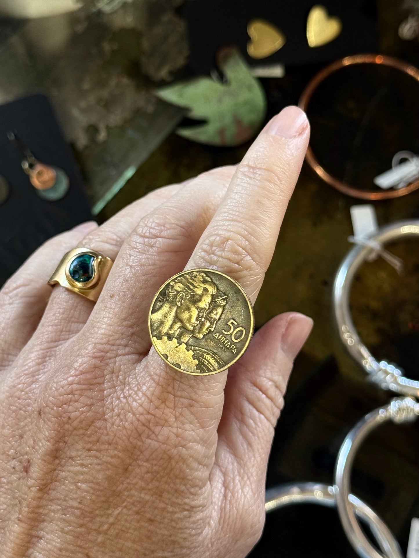 Art Jewellery - Salvaged Coin Ring 2