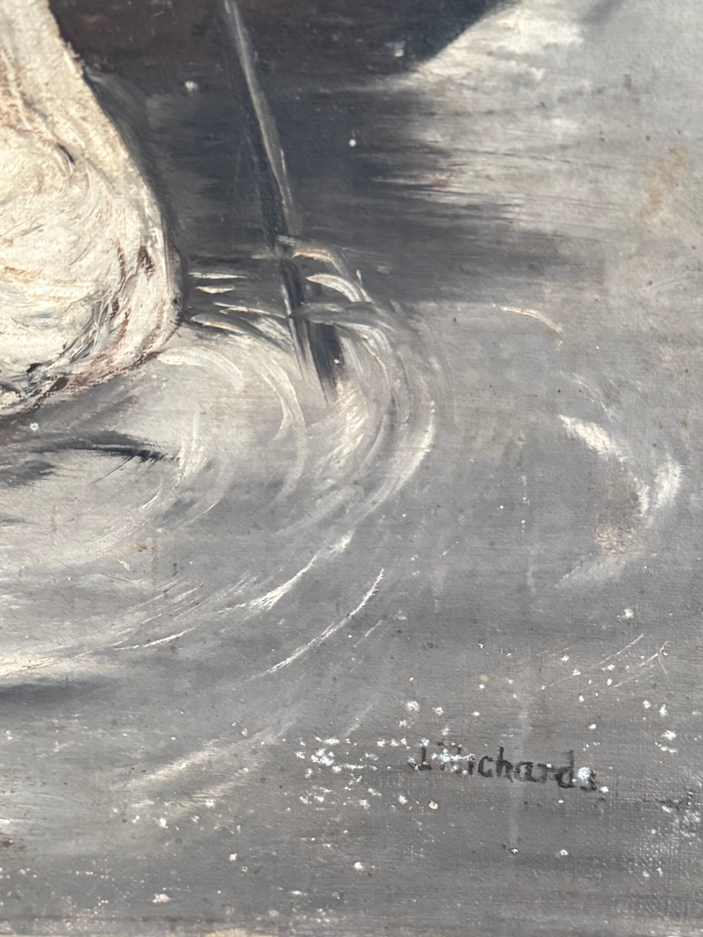 Antique Swan Painting