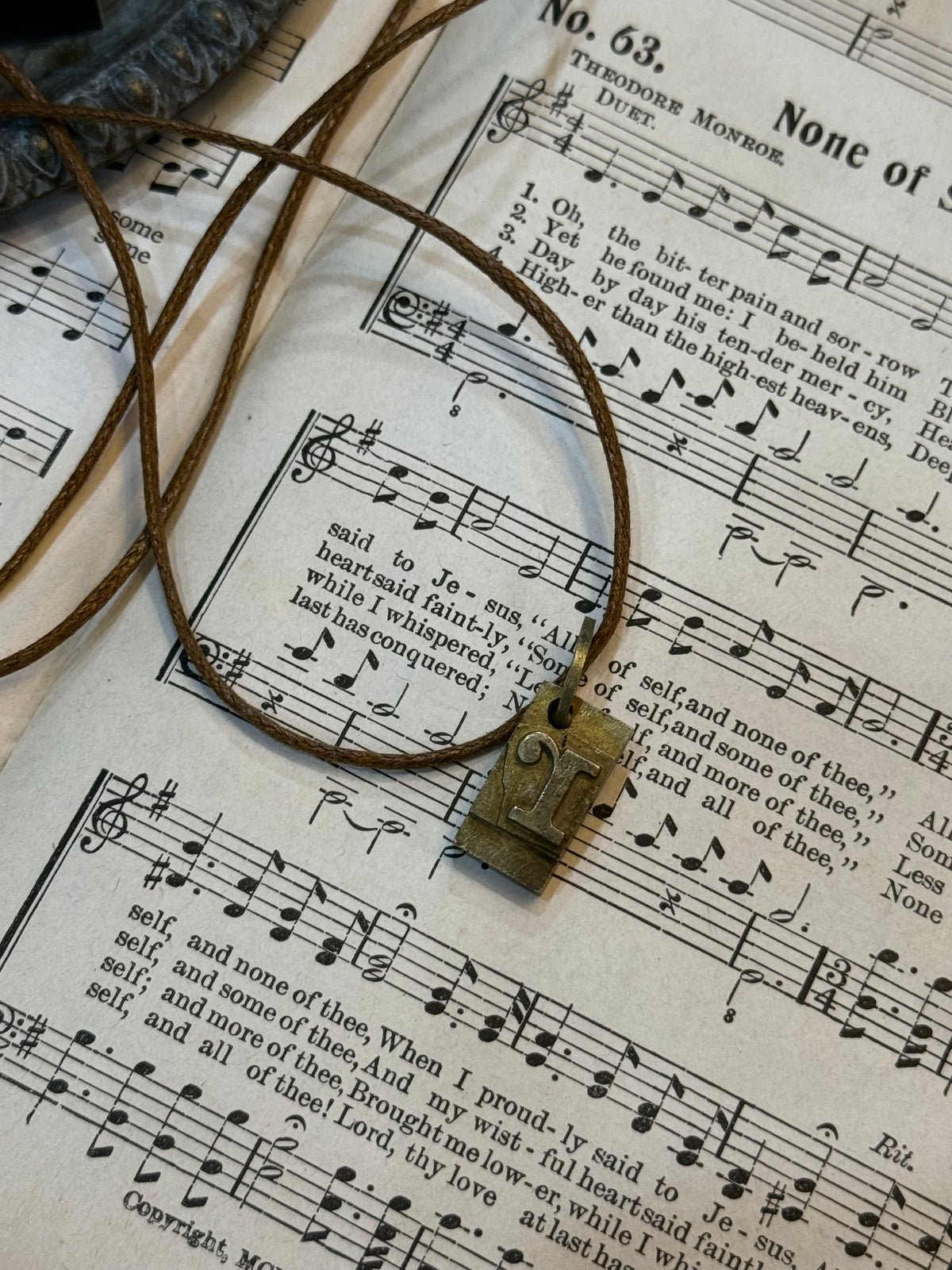 Art Jewellery - Brass Letter-type Pendant - r