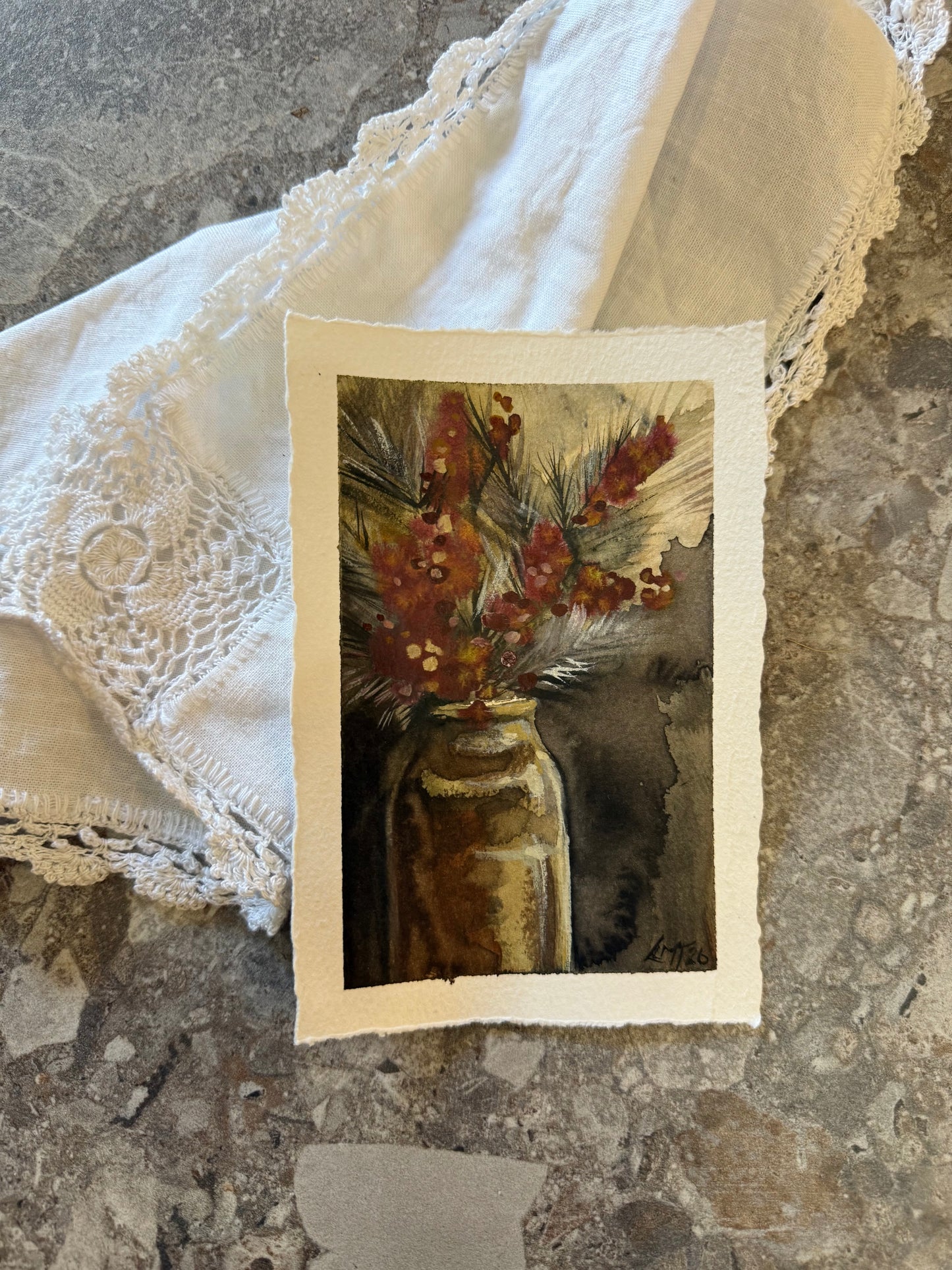 Water Colour; Bottlebrush - unframed - Linda Titow