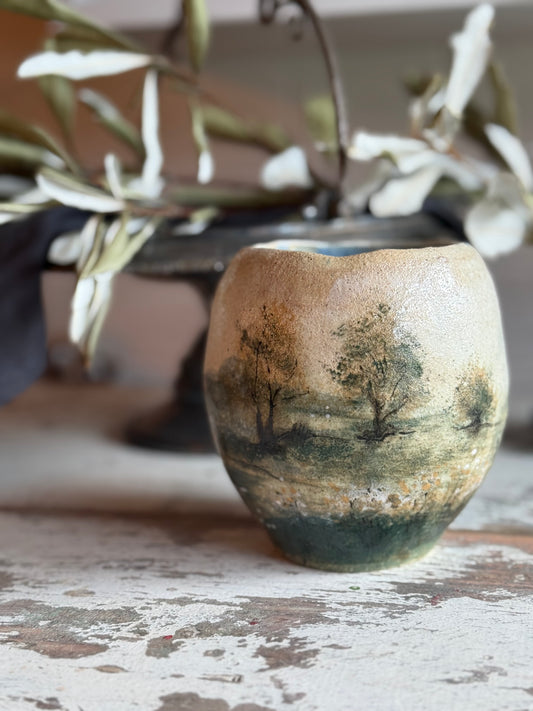 Linda Titow Art Vase - Field of Trees