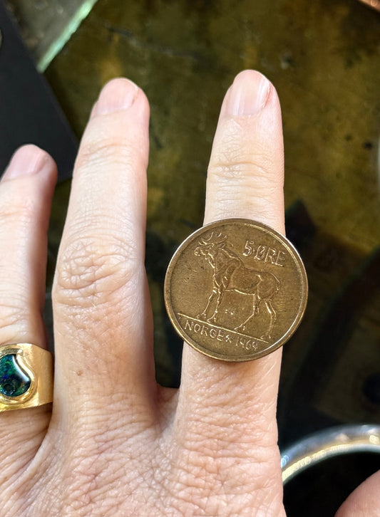 Art Jewellery - Salvaged Coin Ring 1
