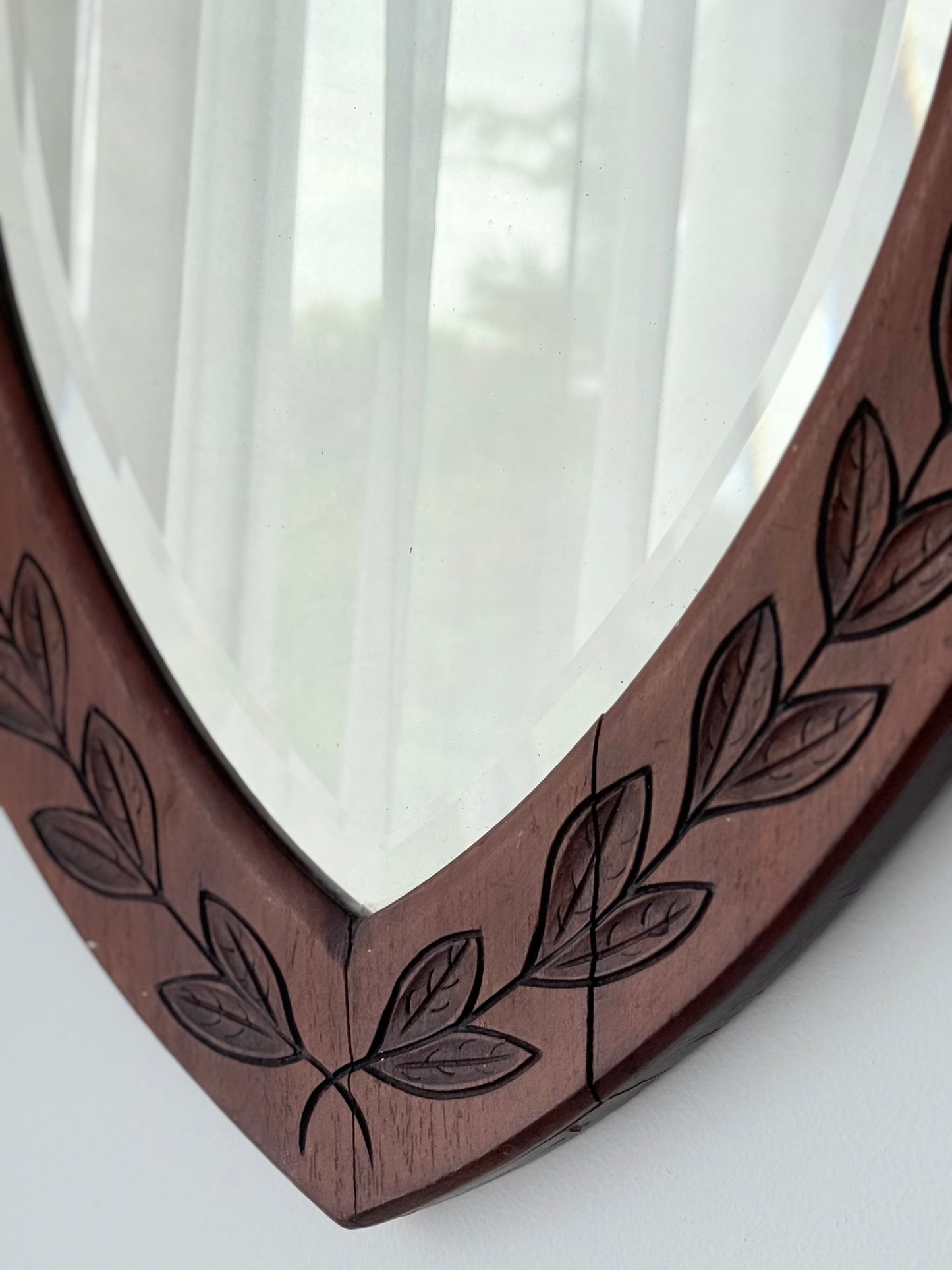 Vintage Shield-Shaped Mirror