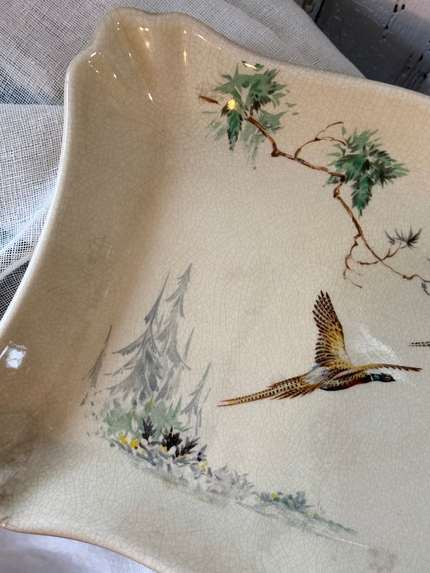 Vintage Flying Pheasants Plate