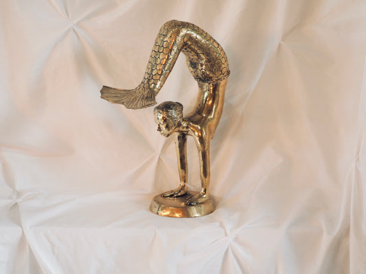 Handstand Mermaid - vintage gold