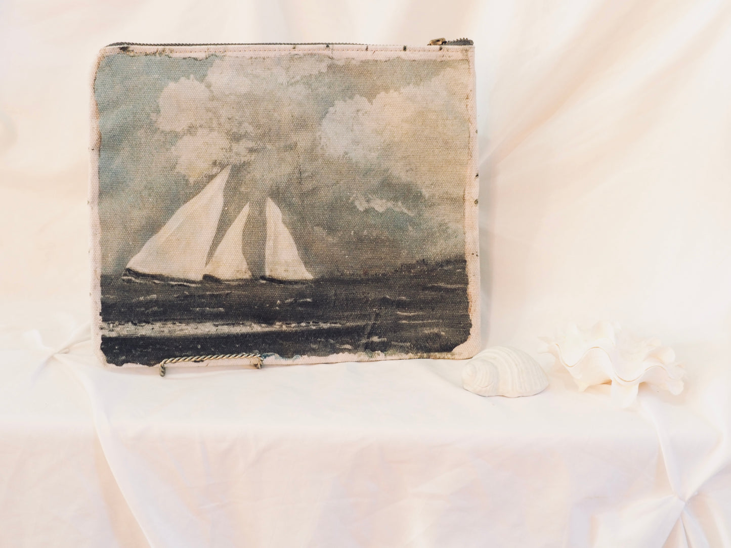 Swarm Canvas Painting Clutch - Sail Boat