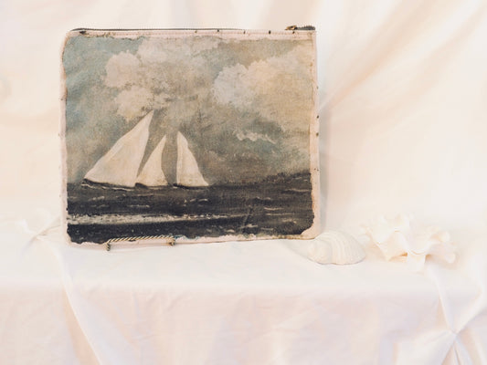NEW! Swarm Canvas Painting Clutch - Sail Boat