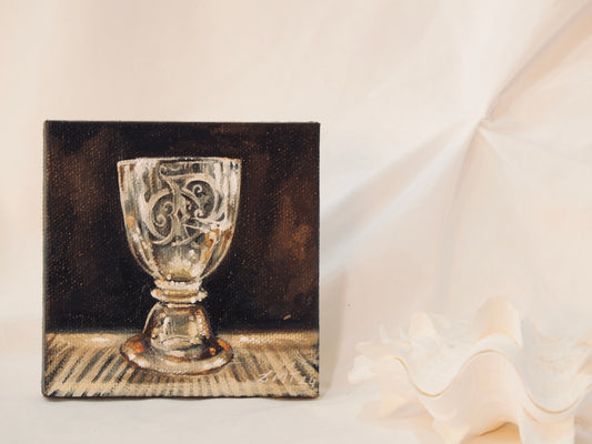 The Louvre Vase - mini oil on canvas by Linda Titow