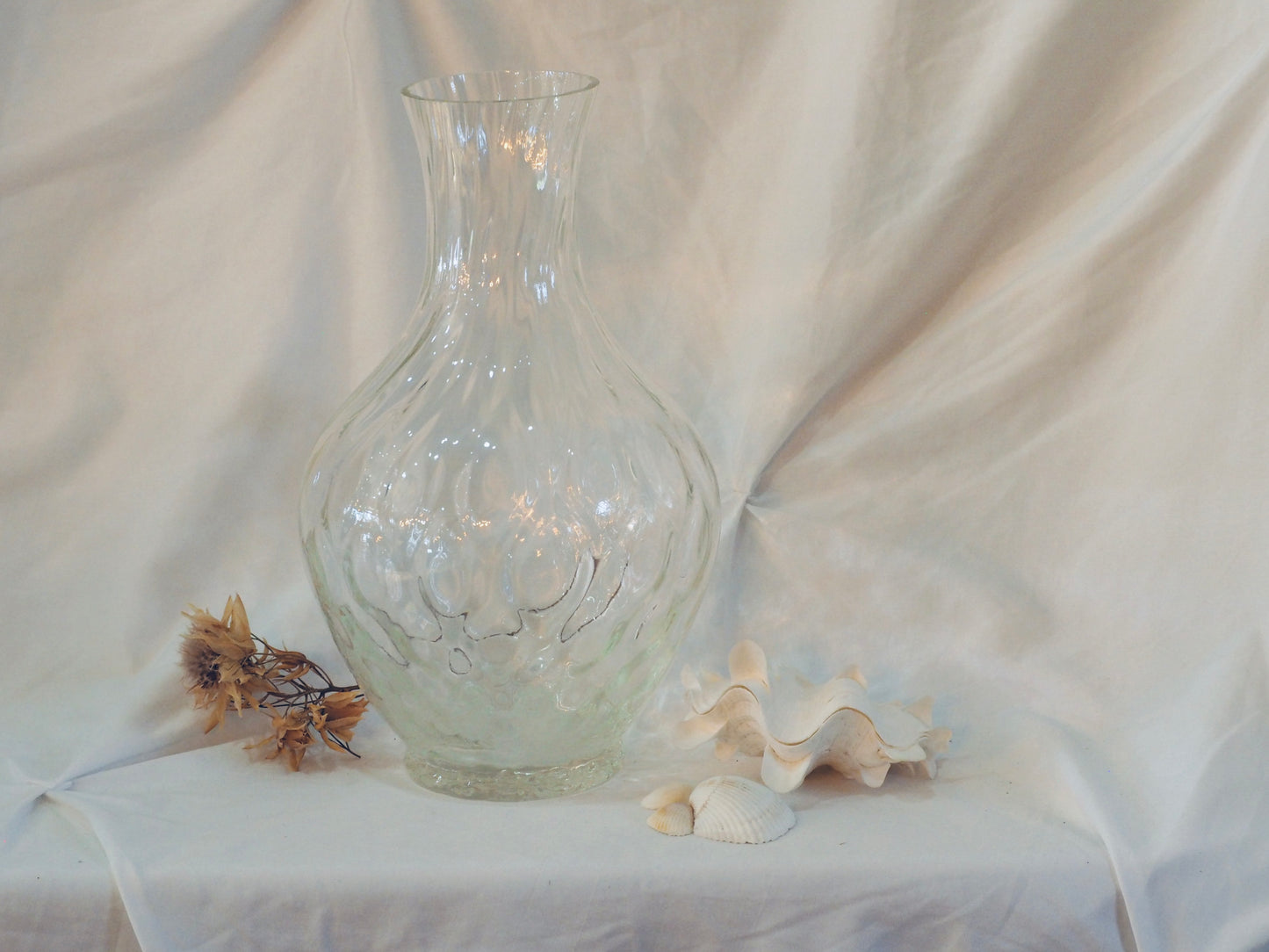 Clear Ripple Vase